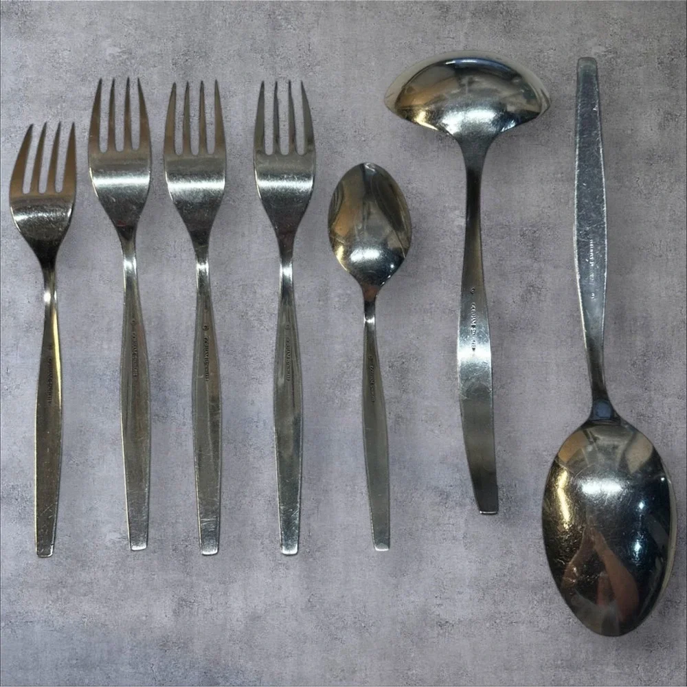 Lot of 7-Gorham SPANISH SCROLL Silver Stainless Replacement‎ Spoons/Forks